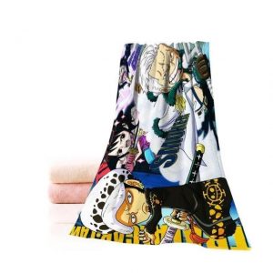 Serviette de Plage One Piece  Personnages Chibi