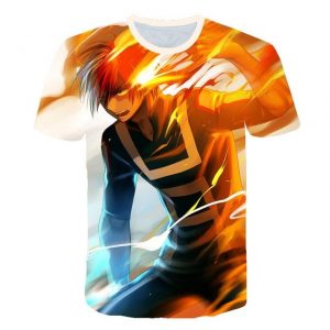 T-Shirt My Hero Academia Shoto Feu et Glace