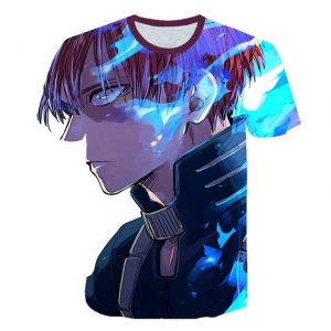 T-Shirt My Hero Academia Shoto Flamme