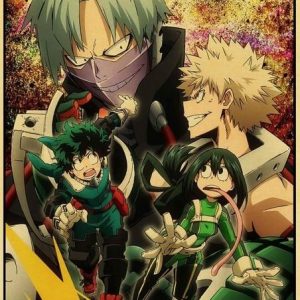 Poster My Hero Academia Izuku et Tsuyu