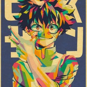 Poster My Hero Academia Izuku Géométrique
