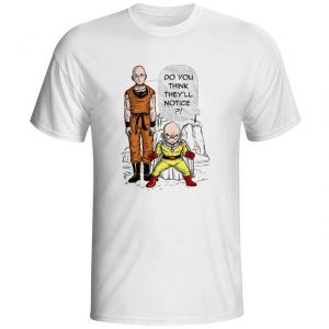 T-Shirt One Punch Man Saitama et Krilin DBZ