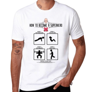 T-Shirt One Punch Man Saitama Super Héros
