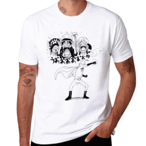 T-Shirt One Punch Man Saitama & Luffy