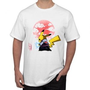 T-Shirt Naruto Pikachu Uchiwa