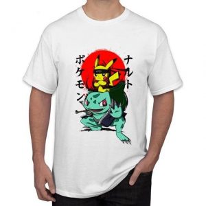 T-Shirt Naruto Pikachu & Bulbizarre