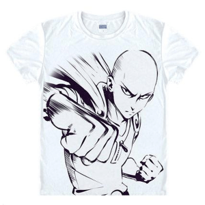 T-Shirt One Punch Man Saitama Frappe Sérieuse